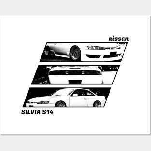 NISSAN SILVIA S14 KOUKI Black 'N White Archive 2 Posters and Art